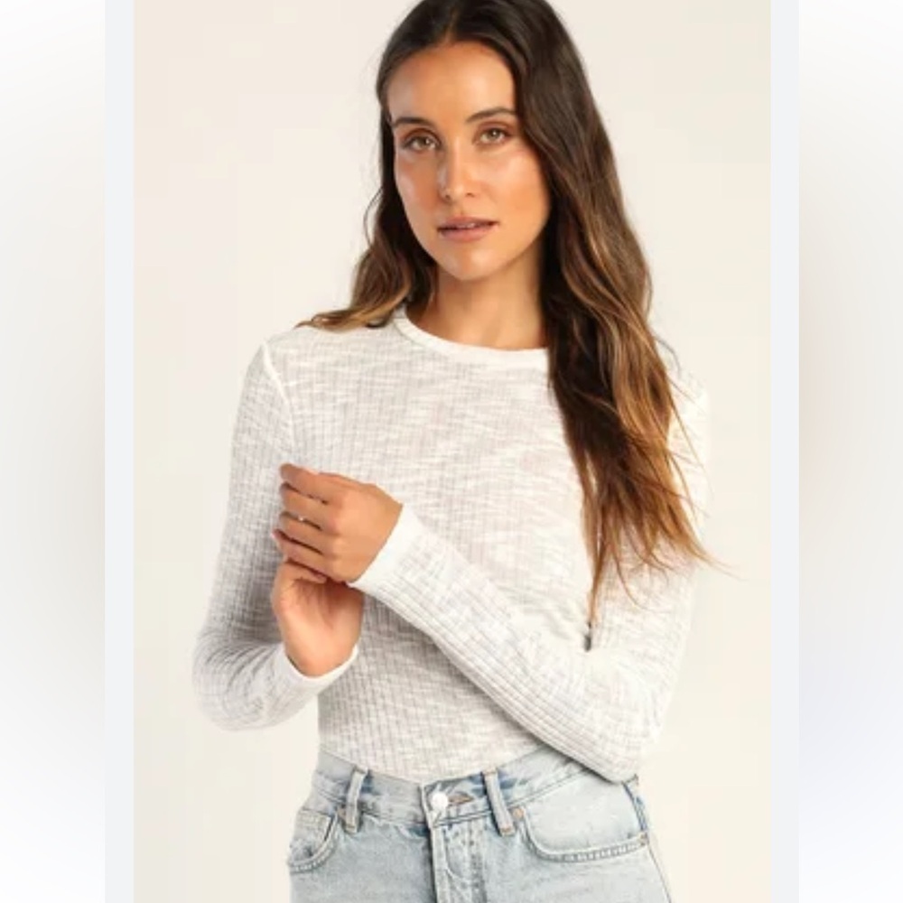 Aura Free people white long sleeve